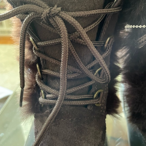 BEARPAW Women's Floral Tess Faux Fur-Trim Duck Boot Winter White US 6M / EUR 37 - Picture 8 of 8